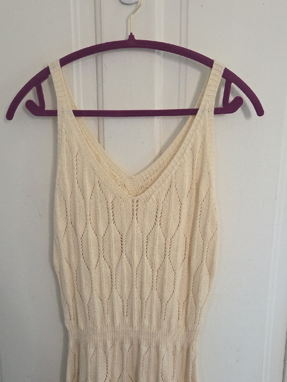 Knit Mix Crocheted Dress - Picture 3 of 12